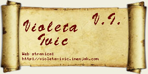 Violeta Ivić vizit kartica